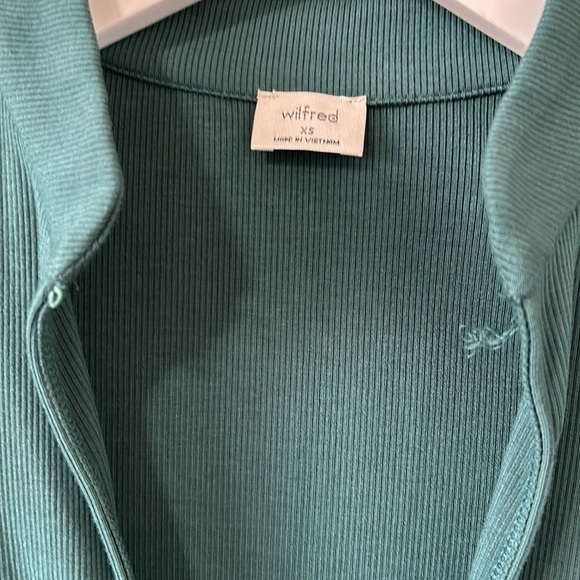 Aritzia Wilfred Harlequin Bodysuit Long Sleeve Dark Green Size XS NEW - Picture 4 of 11